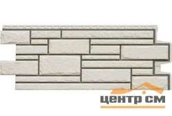 Панель цокольная Grandline Камелот Design, молочный со швом RAL 7006 992*0,392 м (S=0.389м2)