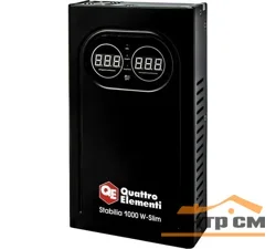 Стабилизатор напряжения QUATTRO ELEMENTI Stabilia 1000 W-Slim (1000 ВА, 140-270 В, настенный)