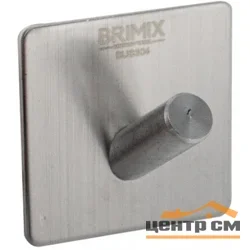 Крючок BRIMIX одинарный высокопрочный, самоклейка без сверления, нержавеющая сталь, арт. 540