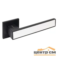 Ручка дверная АЛЛЮР квадратная АРТ "ЛАНА" BL/W (861511) матовый черный/белый ЗАЩИТ.ПЛЕНКА