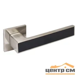 Ручка дверная АЛЛЮР квадратная АРТ "ЛАНА" SN/BL (86815) матовый никель/черный ЗАЩИТ.ПЛЕНКА