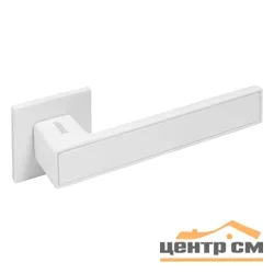 Ручка дверная АЛЛЮР квадратная АРТ "ЛАНА" W/W (86110) матовый белый ЗАЩИТ.ПЛЕНКА