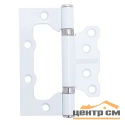 Петля накладная "БАБОЧКА" АЛЛЮР 100х75 2BB WW 2,5мм белая (2шт)