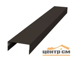 Забор-жалюзи крышка 45*20, Техас, Сатин RR 32 (тёмно-коричневый), 0.5 мм, длина 2,5м