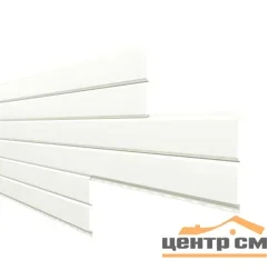 М/сайдинг Квадро брус (GL) Полиэстер RAL9003 (сигнально-белый) толщина 0,45мм, размер 0,34*0.93 м.п. (в пленке)