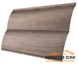 М/сайдинг Блок-Хаус новый (GL) Принт Элит Беленый дуб TwinColor толщина 0,45мм, размер 0,361*0.78 м.п. (в пленке)
