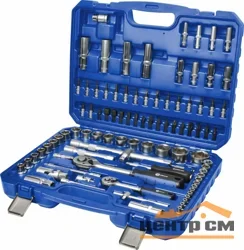 Набор инструмента универсальный КОБАЛЬТ 1/4" и 1/2", 94 предмета, кейс