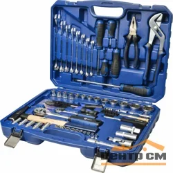 Набор инструмента универсальный КОБАЛЬТ 1/4" и 1/2", 99 предметов, кейс