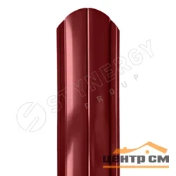 Штакетник металлический STYNERGY полукруглый двусторонний фигурный 0.45 мм, PE RAL 3011 (красно-коричневый), ширина 118мм, длина 1.8 м.п.