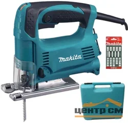 Лобзик MAKITA 4329KX1 (450Вт, 65мм, рег. оборотов, кейс) + НАБОР ПИЛОК