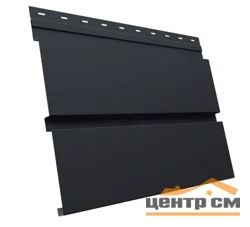 М/сайдинг Квадро брус (GL) Драп RAL7024 (мокрый асфальт) толщина 0,45мм, размер 0,34*0.75 м.п. (в пленке)