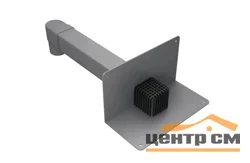 Воронка Термоклип парапетная ПВХ 100х100 мм, длина 650мм с отводом и листоуловителем (В15)