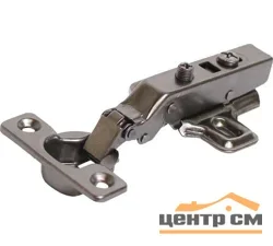 Петля мини мебельная полунакладная с доводчиком STAHIBURO D26 Clip-On, 2шт черная