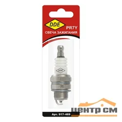 Свеча зажигания DDE - PR7Y (Champion RCJ7, Bosch WR11EO, NGK BR2LM) бензопилы, триммеры, мотобуры до 30 куб.см.