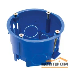 Коробка установочная с лапками для полых стен, синий, Stekker EBX20-02-2