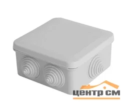 Коробка разветвительная 85*85*40мм, 6 вводов, IP44, светло-серая, Stekker EBX10-34-44 (GE41235)