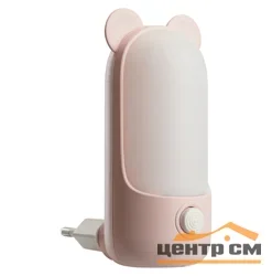 Светильник-ночник Feron "Мишка" 8LED 2700K/6500K 0,8W 220V розовый, FN1172