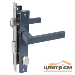 Замок врезной СТАНДАРТ 8520.02.7016 серый антрацит, ключ-вертушка (с ручкой)