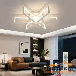 Люстра светодиодная управляемая MALDI 120W 6S-APP-650x150-WHITE/WHITE-220-IP20