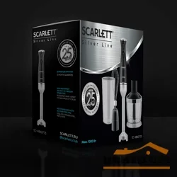 Блендер 1000 Вт 2 скорости с чашами Scarlett SC-HB42F73 Silver Line