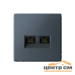 Механизм розетки компьютерной 2-м ArtGallery RJ45+RJ45 кат. 6A грифель SE GAL000788