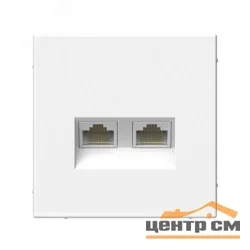 Механизм розетки компьютерной 2-м ArtGallery RJ45+RJ45 кат. 6A лотос SE GAL001388
