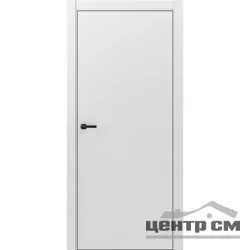 Дверь ДВЕРИ РЕГИОНОВ СИЛК глухая светло серый матовый (аналог RAL 7035), 60 ПЭТ (кромка ABS черная)