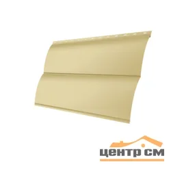 М/сайдинг Блок-Хаус новый (GL) Полиэстер RAL 1014 (слоновая кость) толщина 0,45мм, размер 0,361*0.69 м.п. (в пленке)