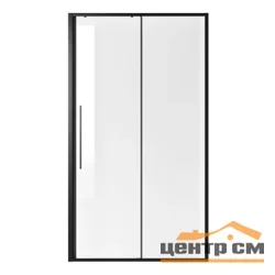 Дверь в нишу NIAGARA Nova NG-84-12AB (120х195) черный матовый,стекло прозрачное,дверь раздвижная,1 место