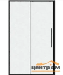 Дверь в нишу NIAGARA Nova NG-84-L12CHB (120х195) раздвижная(левая),черный матовый,стекло шиншилла,1 место