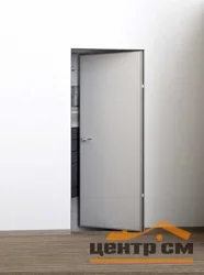 Дверь PROFILO PORTE ПХ-0 Инвизибл под покраску АЛ кромка хром с 4-х ст./врезка под 2 петли и замок 800*2100