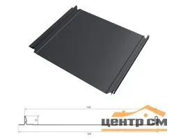 Кликфальц Double Pro Grand Line 0,5мм Велюр RAL **(Тип), 0.51*м2
