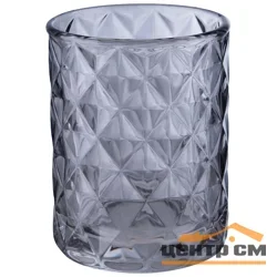 Стакан для ванной комнаты CRYSTALITE (стекло), цвет: серый