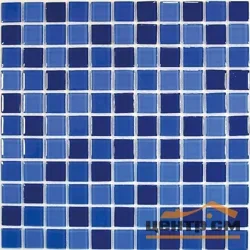 Мозайка Bonaparte Голубая волна-1 / Blue wave-1 мозаика стеклянная 300*300*4 (размер чипа 25*25)