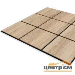 Панель стеновая акустическая STELLA Квадро Базис Дуб Сонома 600х600х9